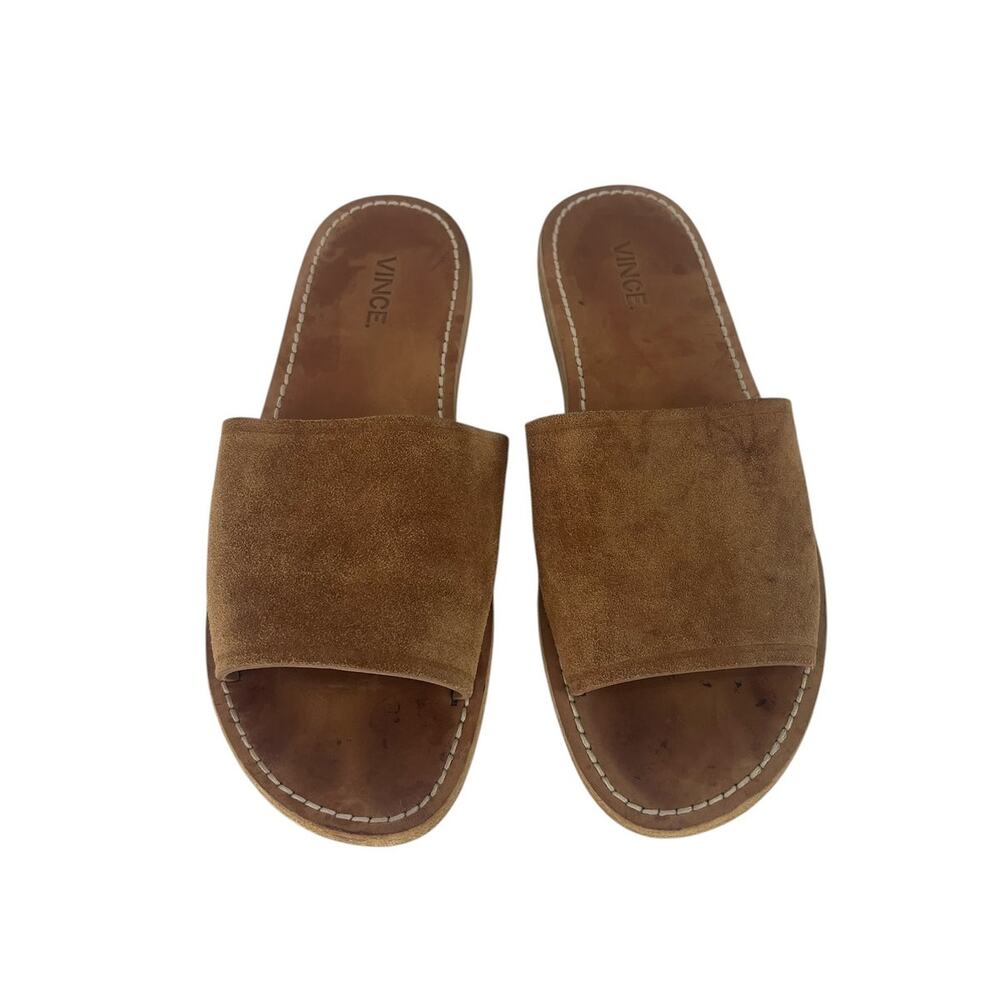 Vince Terrell Suede Slide Sandals Minimalist Slip On 9.5
